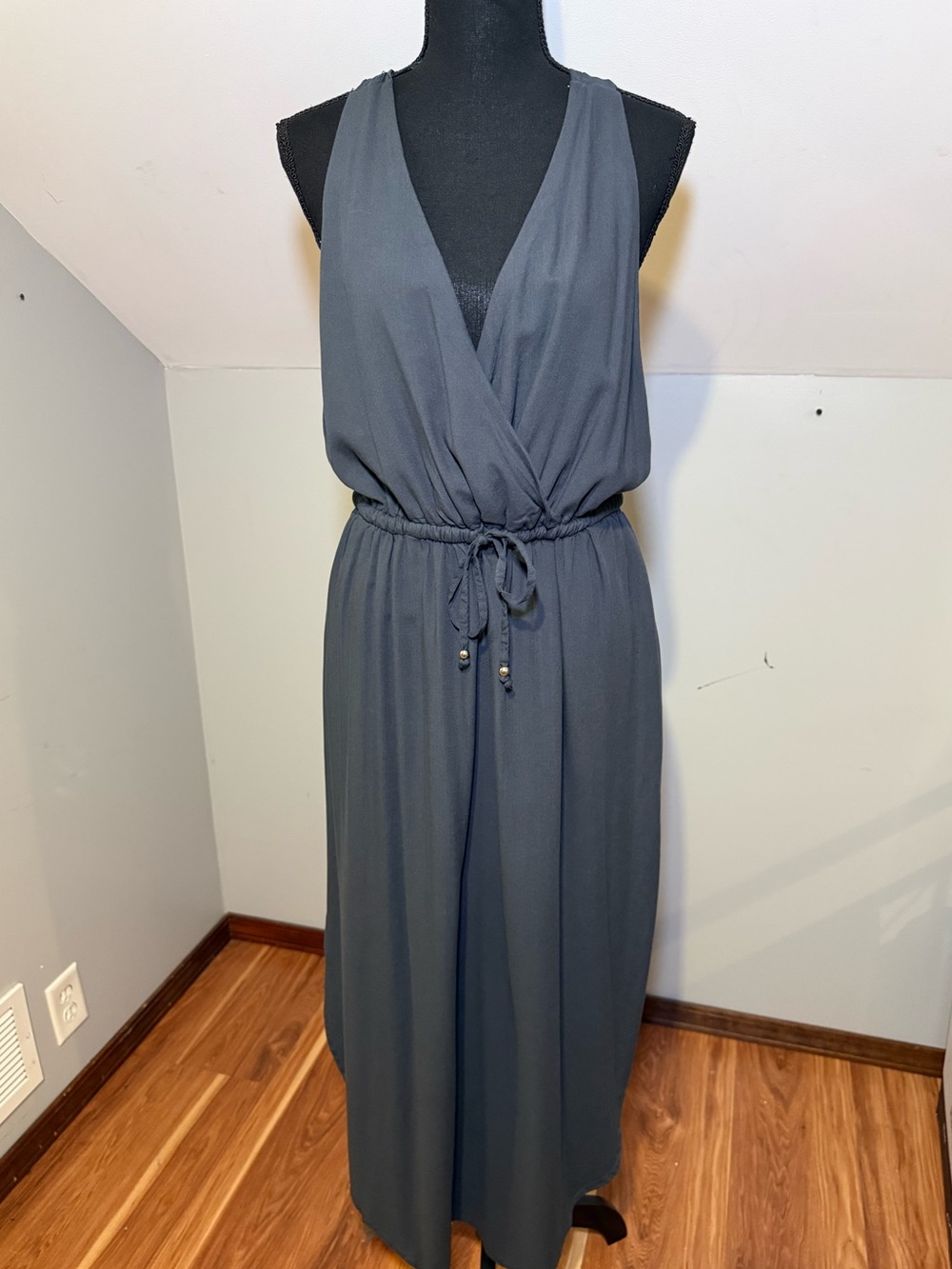 Swimsuits For All Charcoal Gray Sleeveless swim coverup